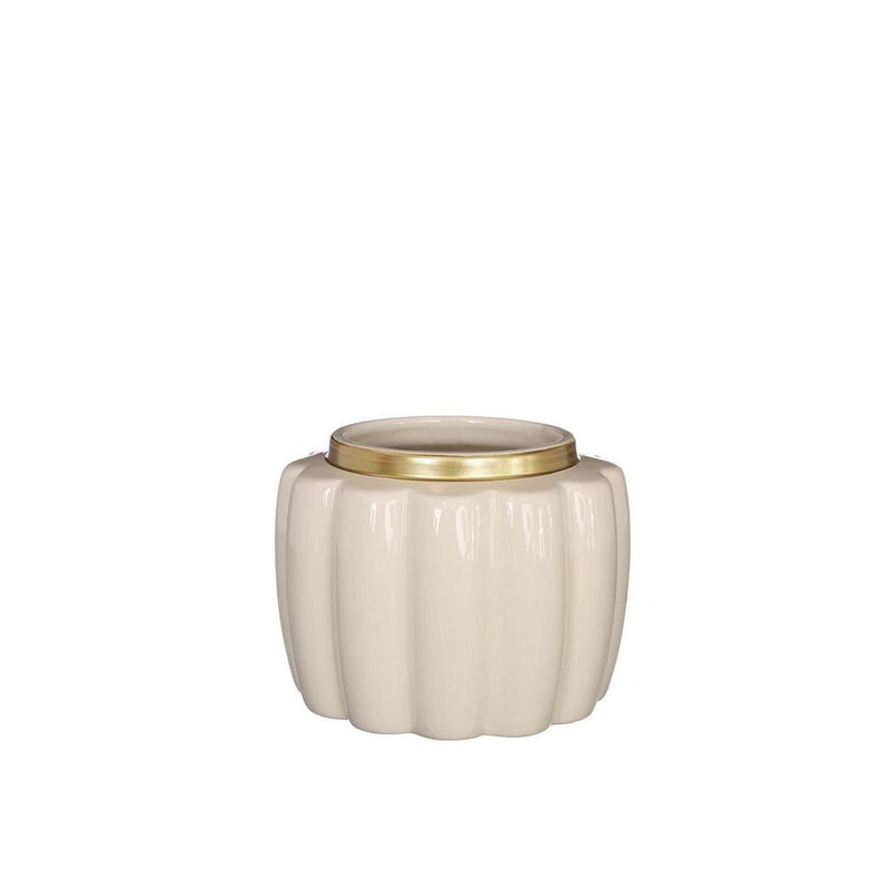 Cargue la imagen en el visor de la galería, Ideas 4 seasons bloempot pouff crã¨me ã˜12,6xh9,7cm
