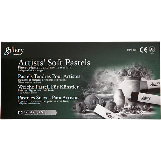 Creativ company https: www.cchobby.nl gallery-soft-pastel-set-l-6-5-cm-dikte-10-mm-zwart-wit-harmonie-12-stuk-1-doos