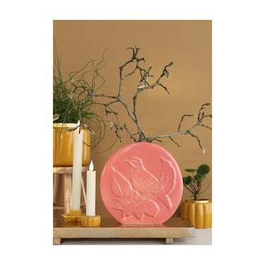 Ideas 4 seasons vaas bird terra roze ã˜6x20x20cm