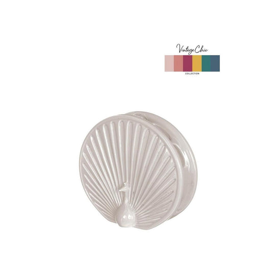 Ideas 4 seasons vaas peacock crã¨me ã˜6,5 l15xh13,6cm