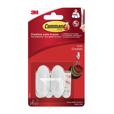 3m 1060950 - cmnd strips en designer haken 17082, klein, 2hks + 4s pk | 6 stuks
