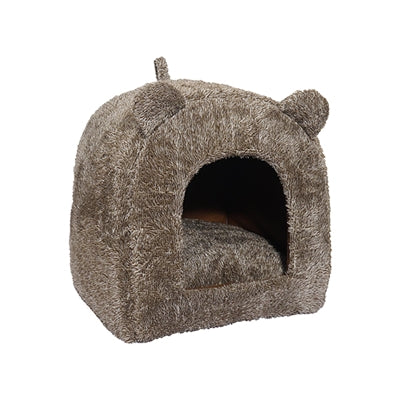 Load image into Gallery viewer, 40 winks rosewood kattenmand iglo teddy bruin
