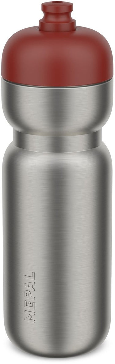 Mepal rvs bidon pull sport - 800 ml - pak. open en drink - lichtgewicht rvs - vaatwasmachinebestendig - drinkflessen - mountain red