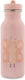 Trixie drinkfles – mrs. butterfly- rvs waterfles voor kinderen - 500ml - lekvrije fles - roze - vlinder
