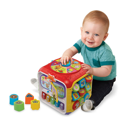 Vtech baby activiteiten kubus - educatief babyspeelgoed - dieren, cijfers en kleuren - cadeau - van 9 tot 36 maanden - rood