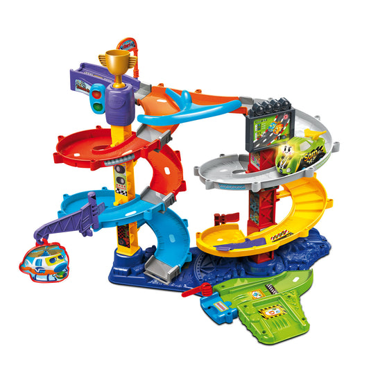 Vtech toet toet auto's tornado stuntpark - race toren autobaan met sam stuntauto - moedigt rollenspellen aan - cadeau - 1 tot 5 jaar