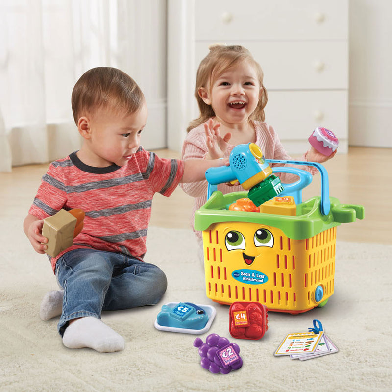 Load image into Gallery viewer, VTech Winkelmand Scan Leer 19 x 32 x 29 cm geel 13-delig
