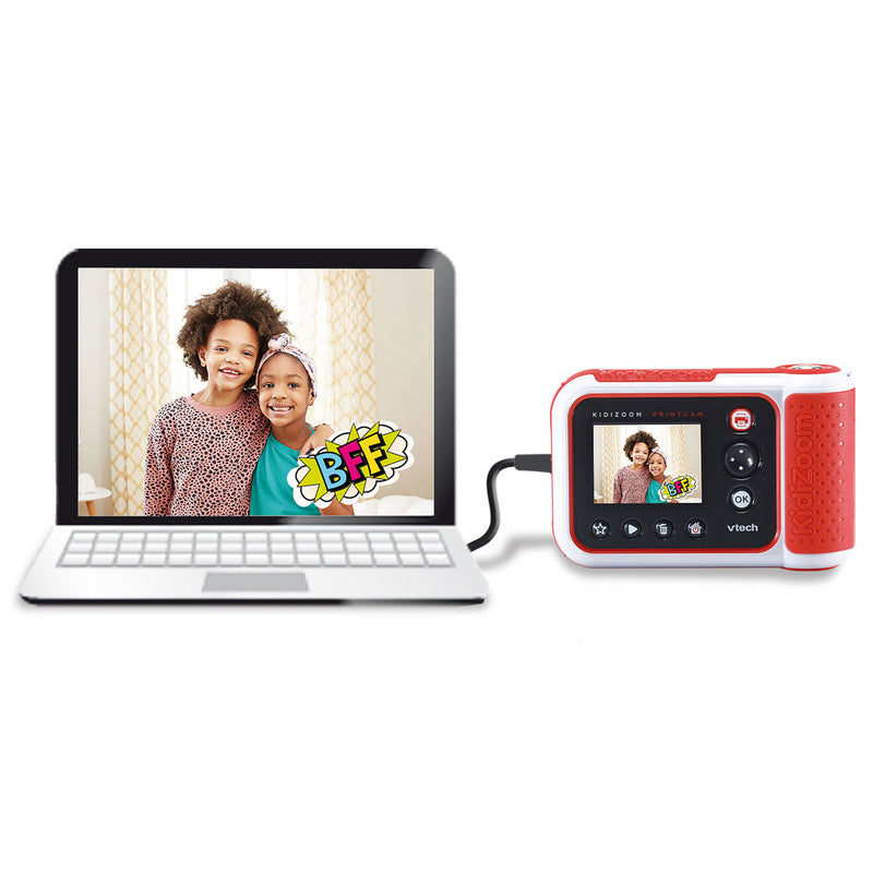 Load image into Gallery viewer, VTech Kindercamera KidiZoom PrintCam junior rood wit 4-delig
