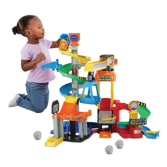 Vtech toet toet auto's mega bouwplaats speelset - met speelgoed auto - educatief en interactief baby speelgoed - cadeau - vanaf 1 tot 5 jaar