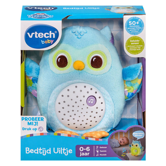 Vtech bedtijd uiltje blauw - interactieve knuffel - muziek en natuurgeluiden - van 0 tot 6 jaar