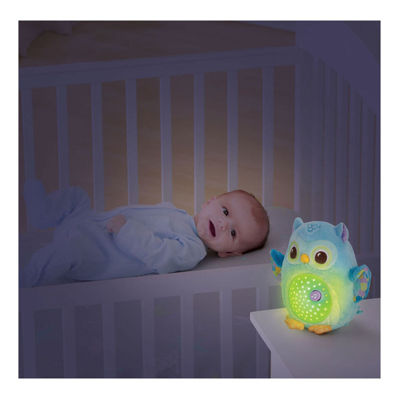 Afbeelding laden in galerijviewer, Vtech bedtijd uiltje blauw - interactieve knuffel - muziek en natuurgeluiden - van 0 tot 6 jaar
