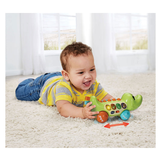 Vtech baby dierenvriendjes krokodil - educatief baby speelgoed - activiteitenroller met lichts- en geluidseffecten - cadeau - vanaf 6 maanden