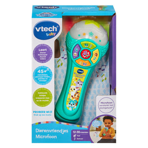Vtech baby dierenvriendjes microfoon - interactieve microfoon - educatief baby speelgoed - licht geluidseffecten - vanaf 1 jaar