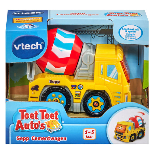 Vtech toet toet auto's sepp cementwagen - interactief speelgoed - speelgoedvoertuig