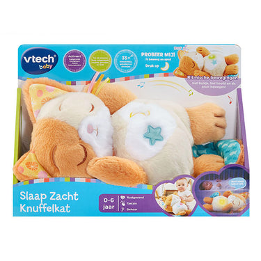 Vtech slaap zacht knuffelkat - knuffel - inclusief slaapgeluidjes, melodietjes ademhalingsbewegingen