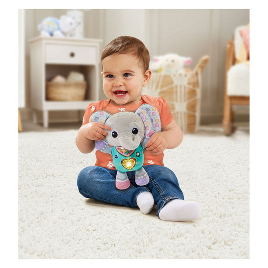 Vtech knuffel en speel olifantje grijs
