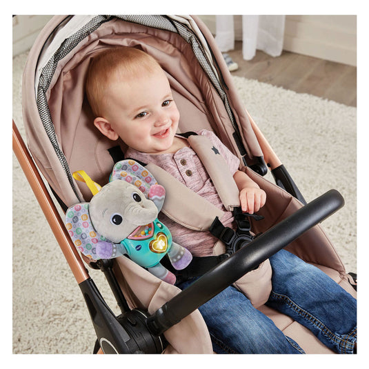 Vtech knuffel en speel olifantje grijs