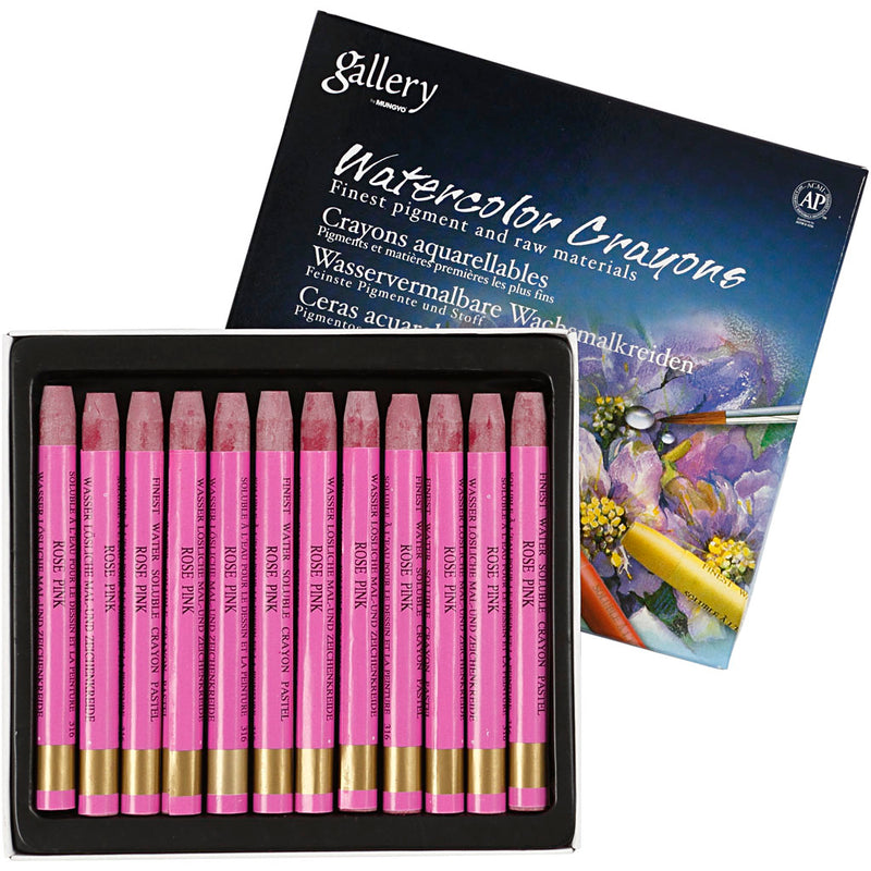 Load image into Gallery viewer, Https: www.cchobby.nl aquarelkrijt-l-9-3-cm-dikte-8-mm-fris-roze-316-12-stuk-1-doos
