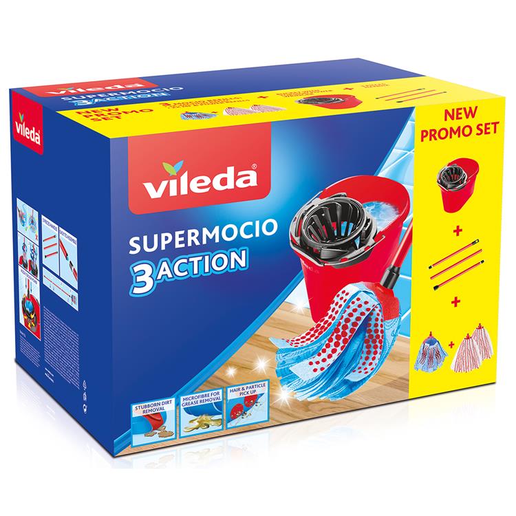 Afbeelding laden in galerijviewer, Vileda supermocio 3action - schoonmaakset
