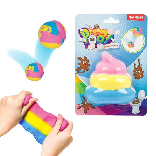 Toi-toys fun stuiter putty regenboog drol