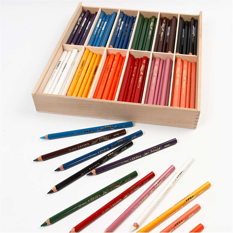 Chargez l'image dans la visionneuse de la galerie, Https: www.cchobby.nl super-ferby-1-kleurpotloden-l-18-cm-vulling-6-25-mm-diverse-kleuren-12x12-stuk-1-doos
