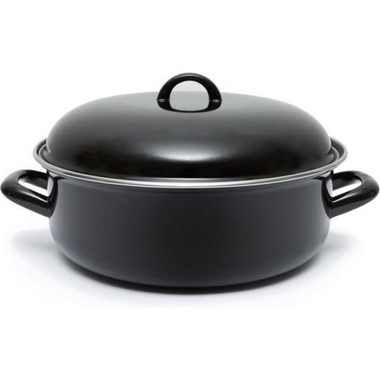 Casalupo emaille braadpan 22 cm zwart