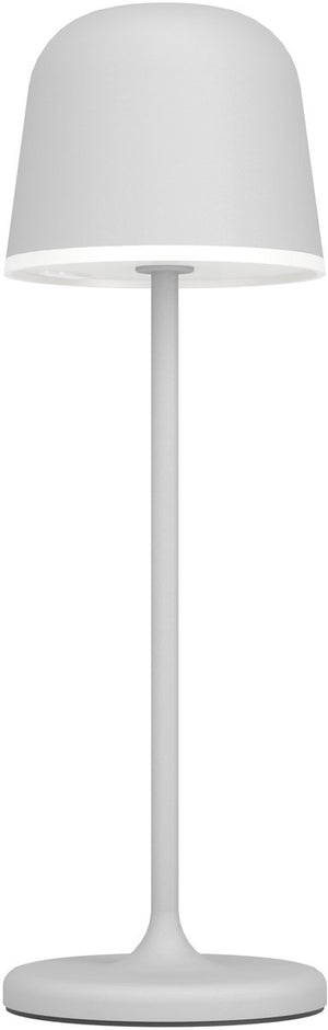 Eglo mannera tafellamp - aanraakdimmer - 34 cm - oplaadbaar (tot 38 uur licht) - aluminium - grijs wit - draadloos - binnen en buiten