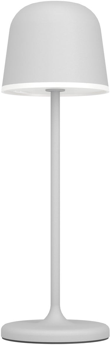 Eglo mannera tafellamp - aanraakdimmer - 34 cm - oplaadbaar (tot 38 uur licht) - aluminium - grijs wit - draadloos - binnen en buiten