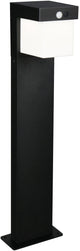 Rl live your light reality colombo - paalverlichting - zwart mat - incl. 1x smd 5,5 w - bewegingssensor - schemersensor - helderheid instelbaar - oplaadbaar - zonne-energie - bewegingssensor en orientatielicht - hybrid solar - netvoeding - buitenverlichti