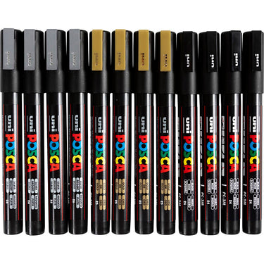 Http: www.cchobby.nl posca-marker-afm-pc-3m-lijndikte-0-9-1-3-mm-fijn-zwart-goud-zilver-12-div-1-doos