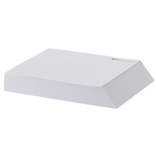Gelinieerd papieren notitieblok könig ebhardt 98x113x20mm 90 gsm wit 170 vel
