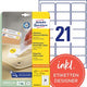 Merkloos sans marque herkleefbare etiketten avery zweckform l6023-25 wit
