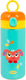 Playgro penny geïsoleerde drinkfles met rietje - flip-top dop - rvs - bpa-vrij - 320 ml - vanaf 18 maanden