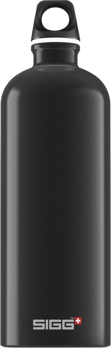 Sigg | traveller 1.0l black | aluminium drinkfles