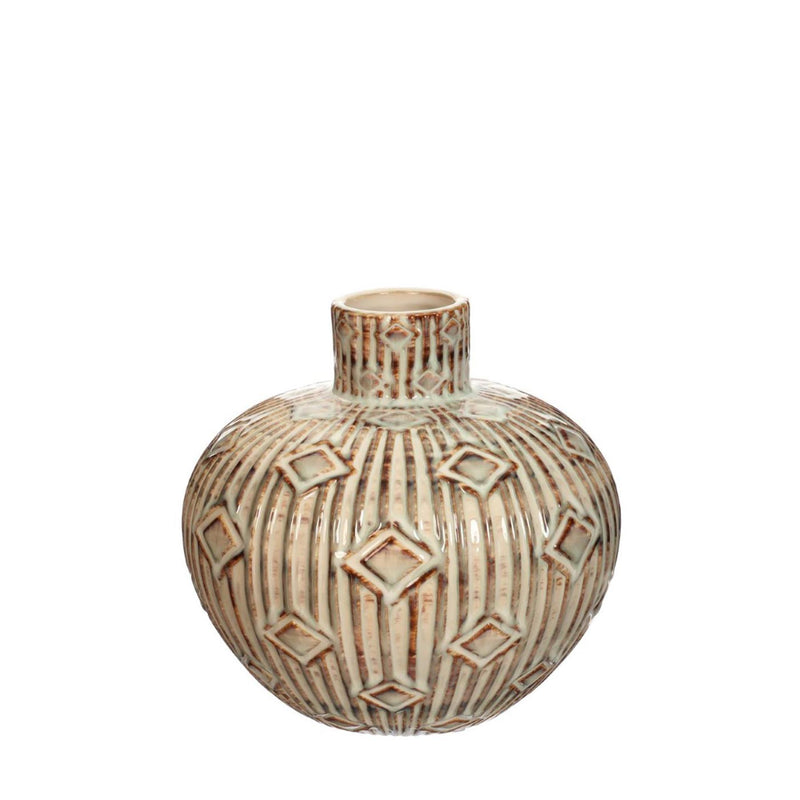 Afbeelding laden in galerijviewer, Ideas 4 seasons vaas bali dia.19x20 cm creme

