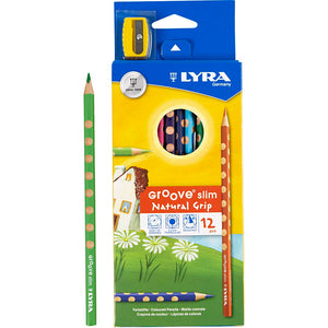 Lyra kleurpotloden dunne groove 12 stuks multicolor