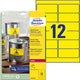Watervaste etiketten avery l6107-20 geel 99.1 x 42.3 mm