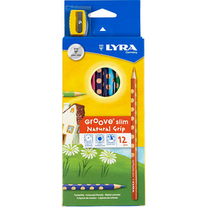 Lyra kleurpotloden dunne groove 12 stuks multicolor