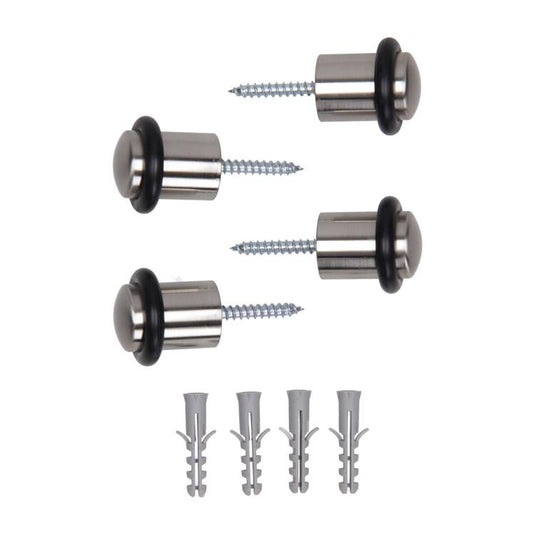 Mack 1069045 - deurstop cilindermodel inox look ø 20h30 mm 4 st pc | 6 stuks