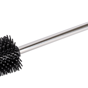 Wenko vervangborstel siliconen met rvs steel, lengte 35cm, borstelkop ø 7,5cm - toiletborstel - wc borstel los - losse toiletborstel - hygiënisch, sneldrogend en slijtvast