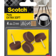 3m 1070705 - scotch® extra soft felt pads to nail bruin ø 22 mm | 16 stuks