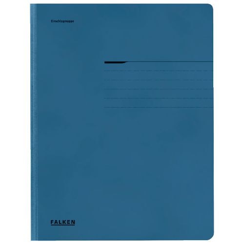Stofklepmap falken 3-flaps a4 320g m2 blauw