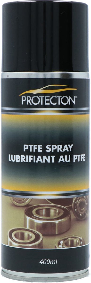 Protecton ptfe spray - uitstekende smering bescherming – voor bewegende metalen kunststof onderdelen - vermindert slijtage en frictie – vochtbestendig ph-neutraal – bestand tegen tempraturen - 50°c tot + 250°c - 400ml