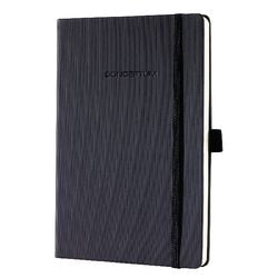 Sigel notitieboek a5 213x295x20mm 80g m2 zwart geruit