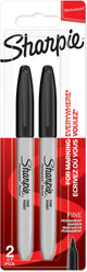 Sharpie -permanentmarkers | fijne punt | zwarte inkt | 2 stuks