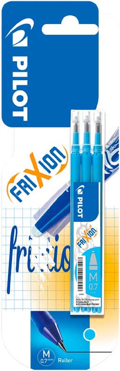 Pilot vullingen - frixion ball en frixion click - lichtblauw 0.7mm - op blister