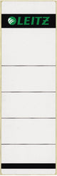 Leitz rugetiket breed kort 62x192mm zelfklevend grijs - 100 stuks