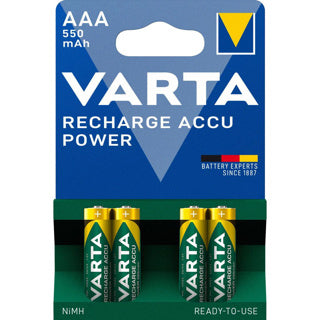 Varta batterijen aaa 4 stuks oplaadbaar | 10 stuks