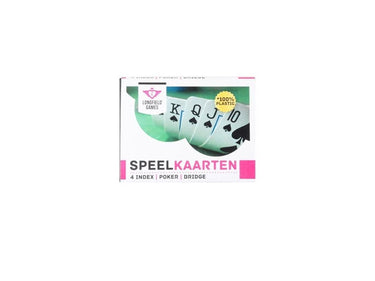 Longfield speelkaarten 100% plastic, 2 sets in kunststof doos poker bridge