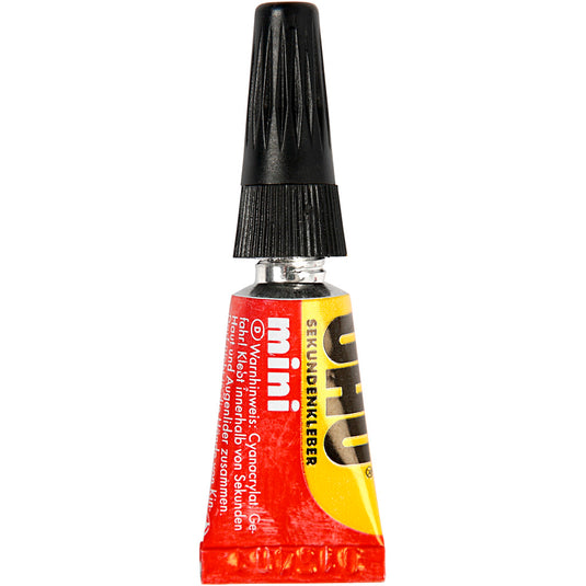 Creativ company uhu secondelijm transparant 1 gram 3 stuks